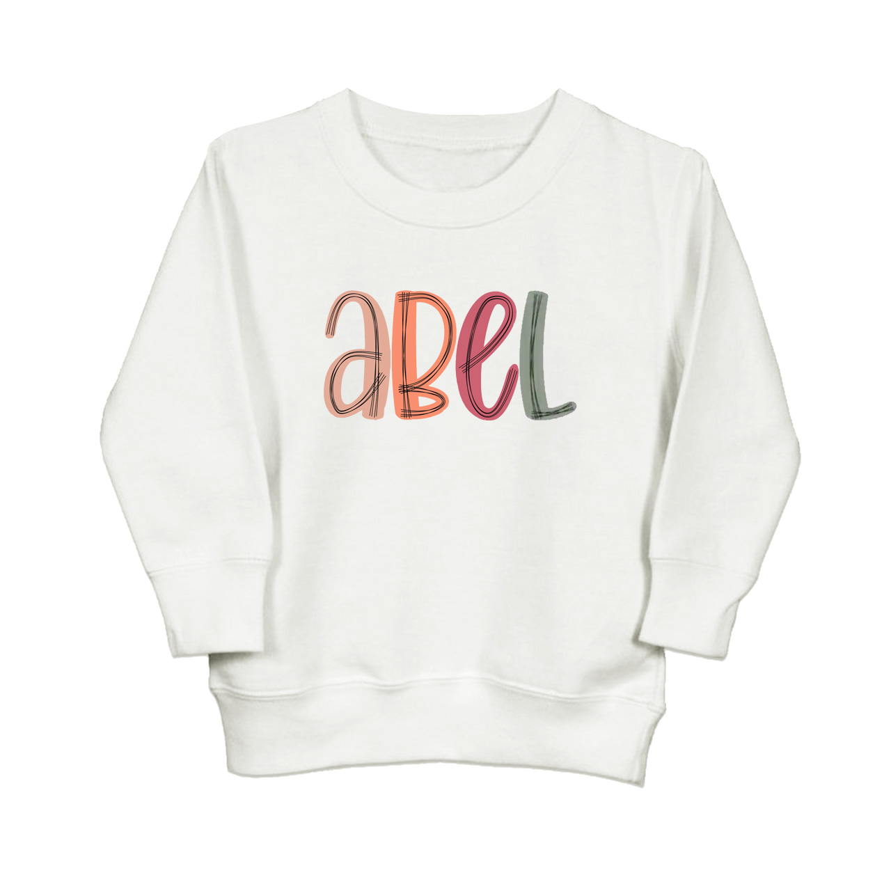 Personalized Scribble Name Sweatshirt For Kids
