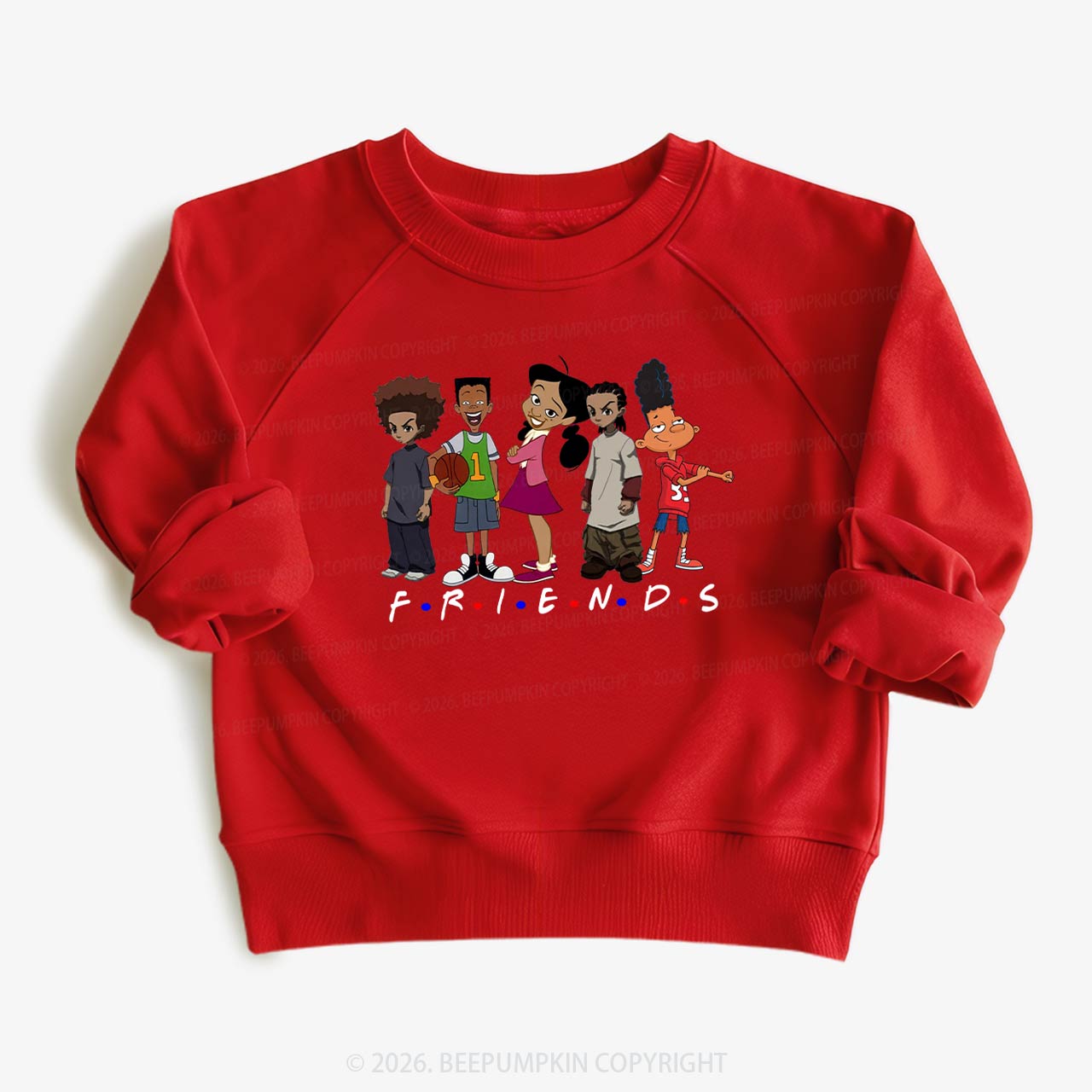 Black Cartoon Characters Kid's Sweatshirt