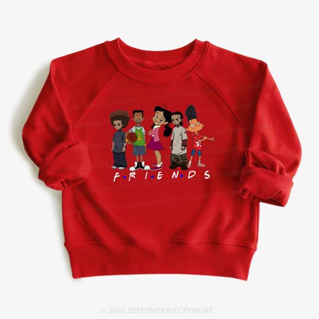 Black Cartoon Characters Kid's Sweatshirt