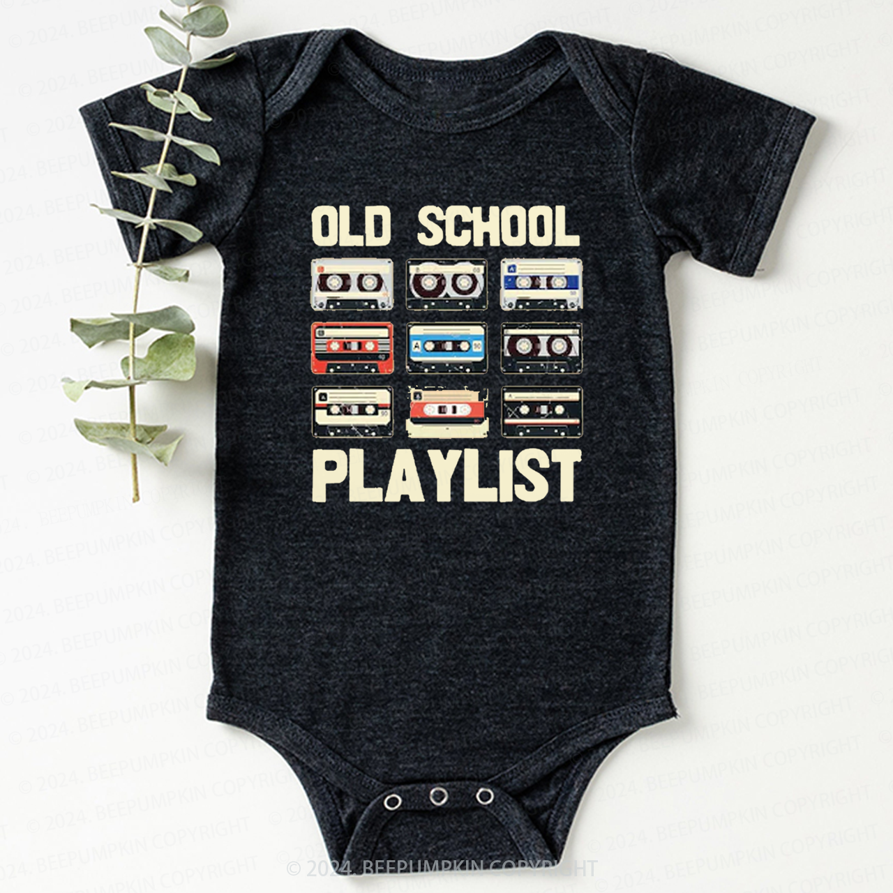 Old School Playlist Bodysuit For Baby 8