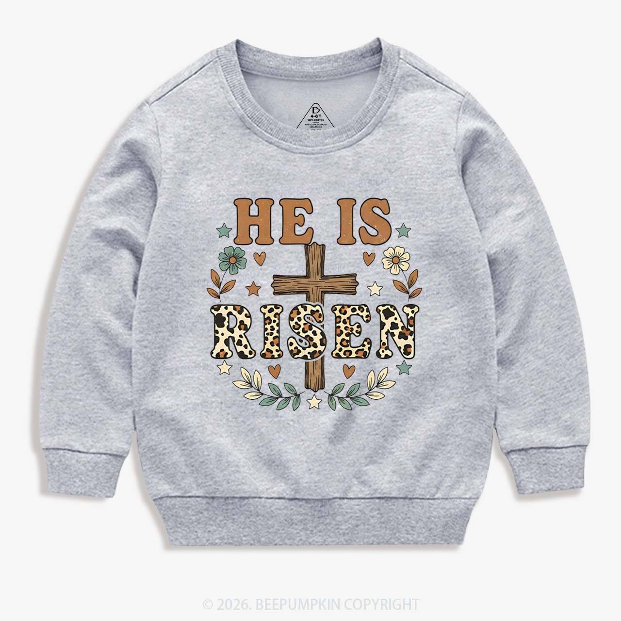 Wild Faith Leopard Cross Kid's Sweatshirt