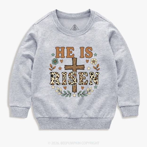 Wild Faith Leopard Cross Kid's Sweatshirt