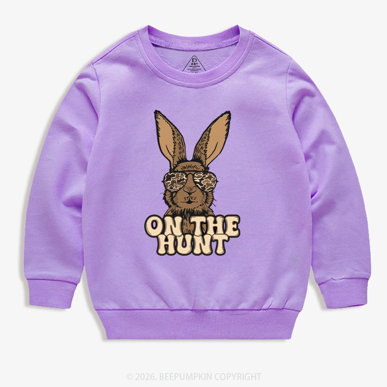 Camo Bunny On The Hunt Kid's Sweatshirt