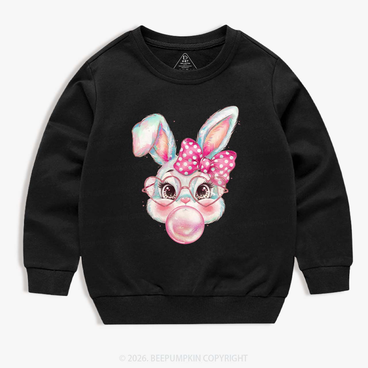 Sassy Bunny Bubble Kid's Sweatshirt