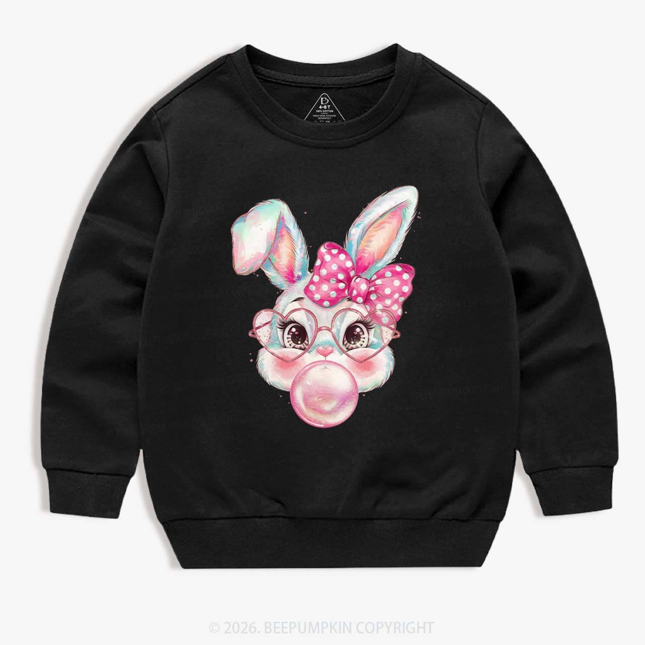Sassy Bunny Bubble Kid's Sweatshirt