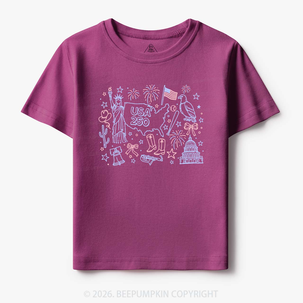 Retro Celebrate 250th Anniversary Toddler&Kid's Tees
