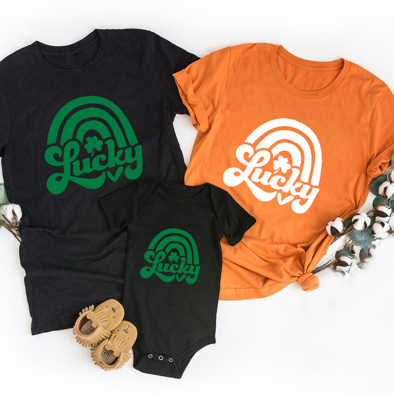 Rainbow Lucky St.Patrick's Day Family Matching Shirt
