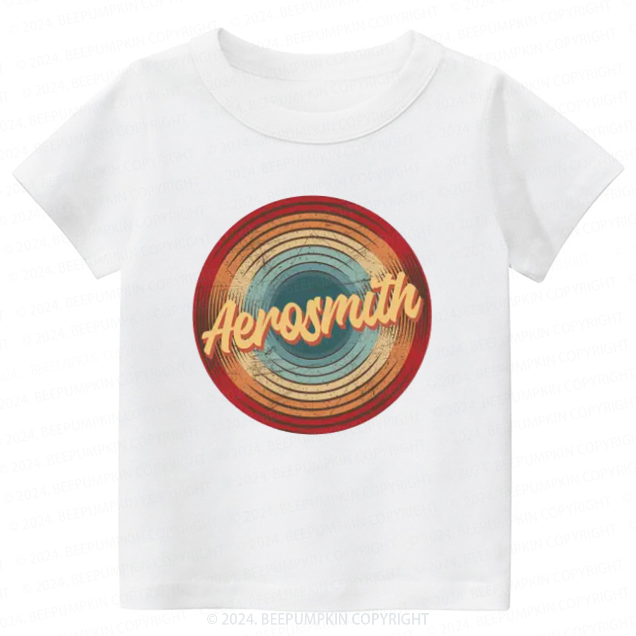 Rock n Roll Vintage Circle Toddler&Kids Tees 8
