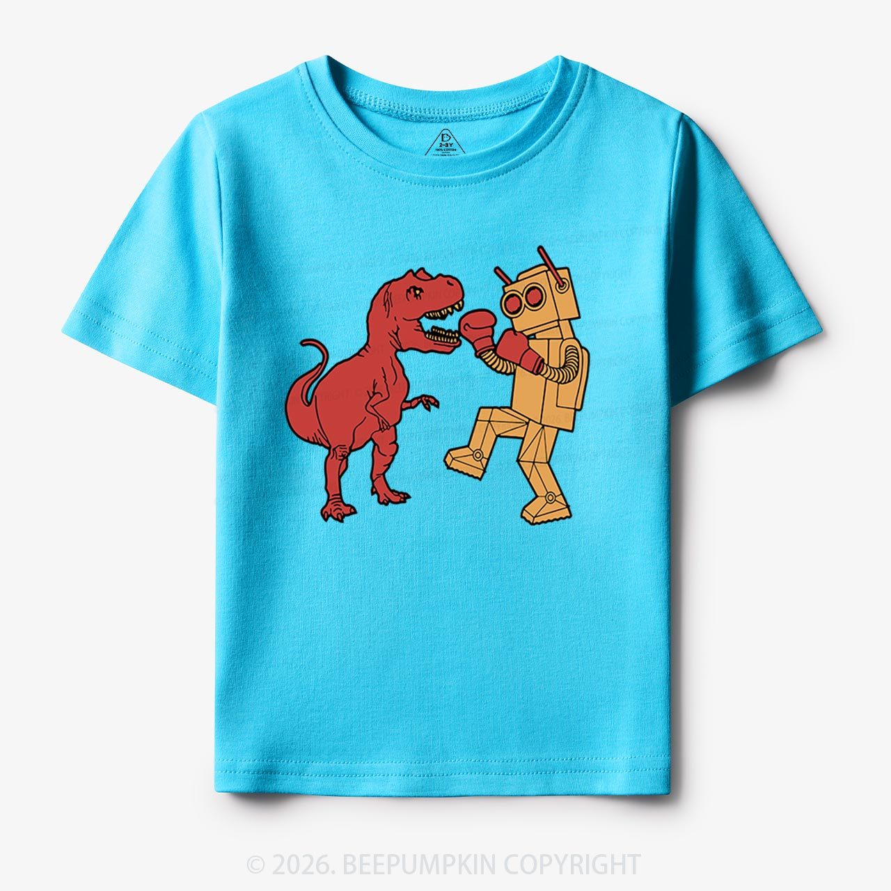 Kids Dinosaur Vs Robot Kids Shirt