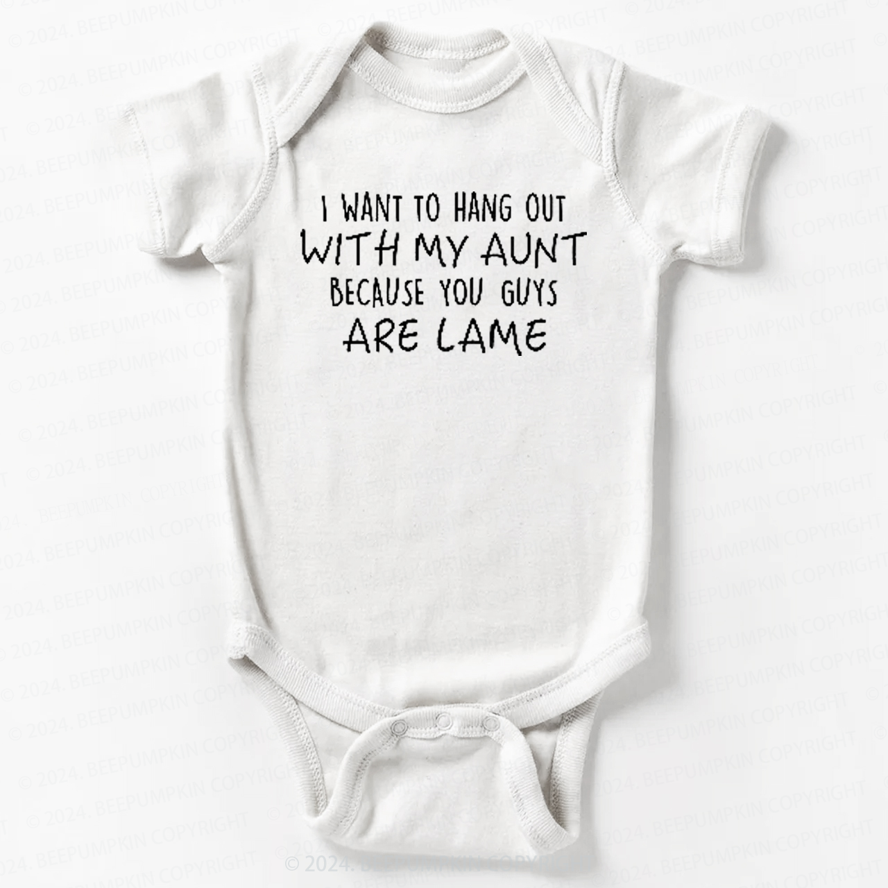 I Want Hang Out with My Aunt Bodysuit For Baby 7