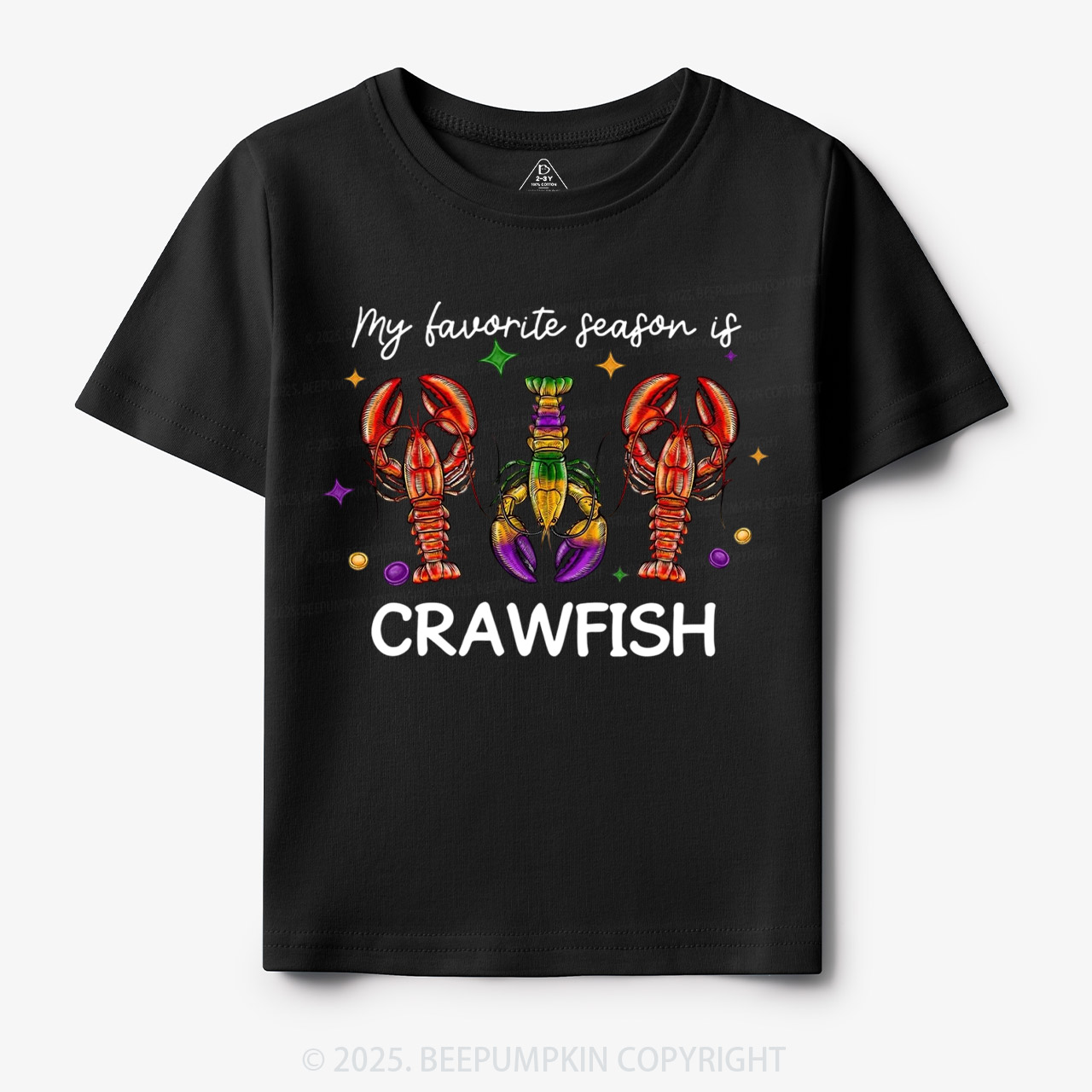 Mardi Gras Crawfish Toddler&Kid's Tees Beepumpkin