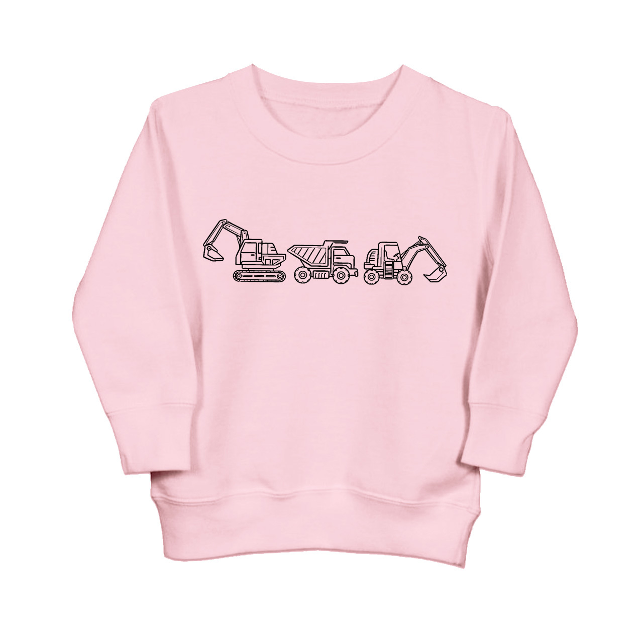 Construction Trucks Kids Sweatshirt