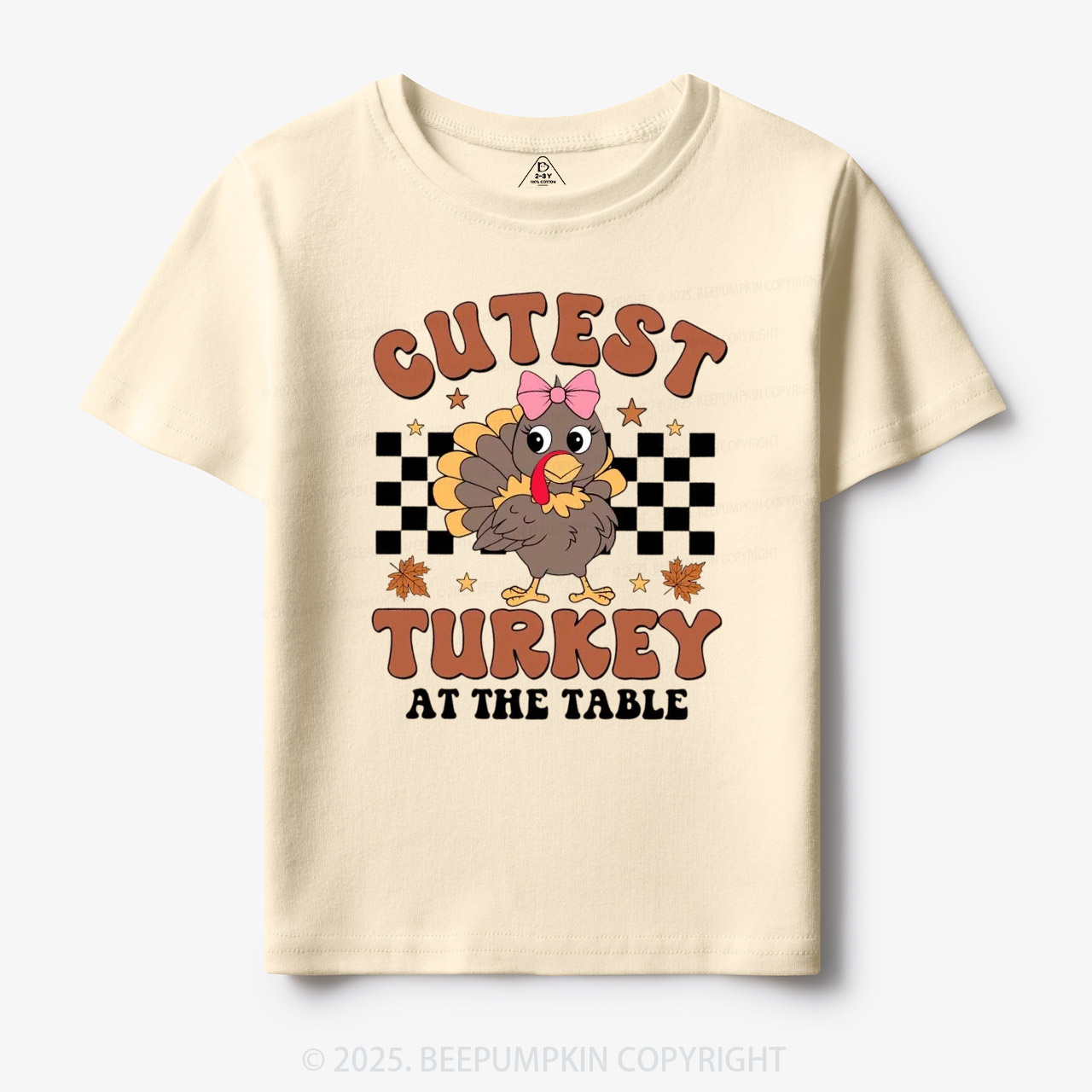 Coolest Turkey At The Table Thanksgiving Toddler&Kid's Tees Beepumpkin