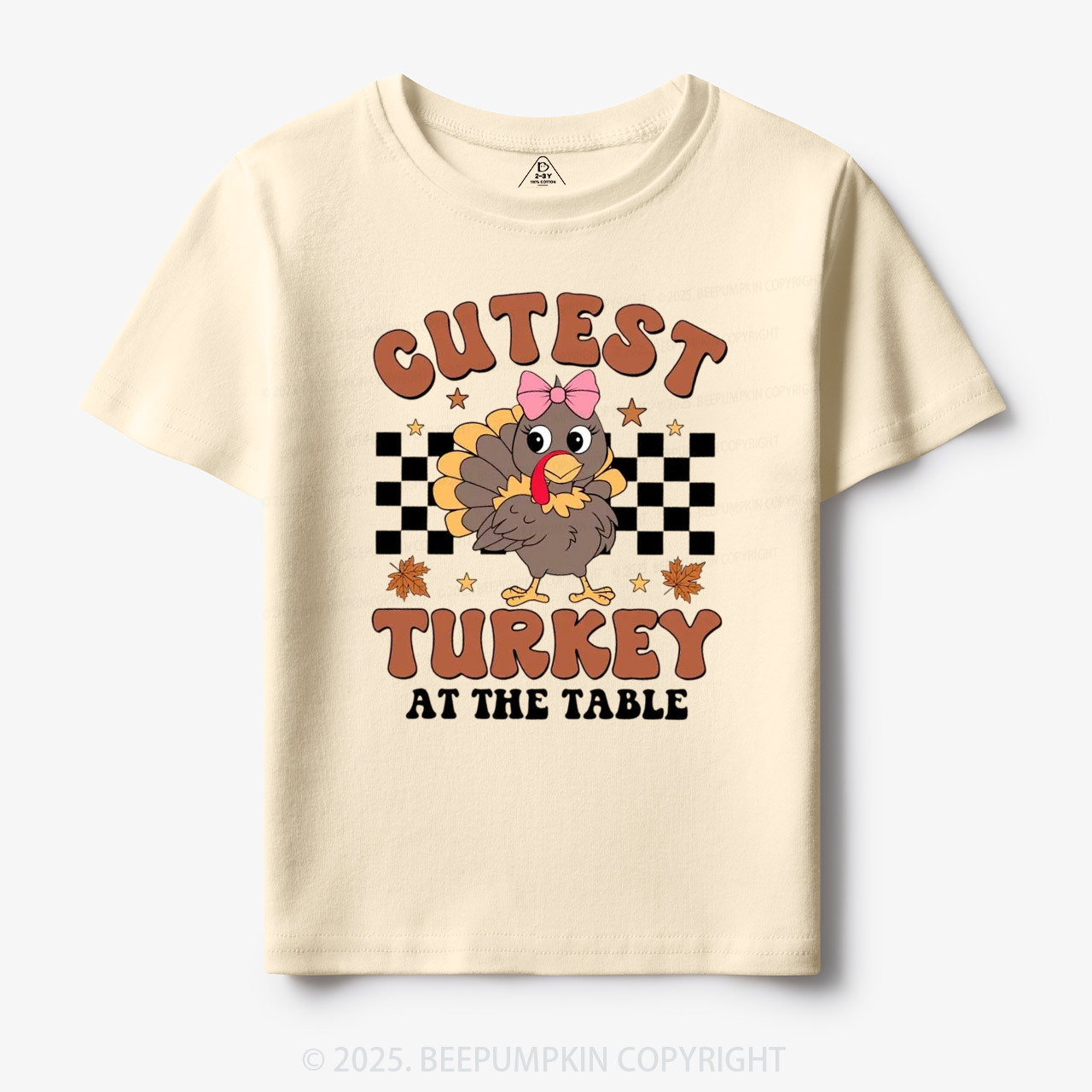 Coolest Turkey At The Table Thanksgiving Toddler&Kid's Tees Beepumpkin