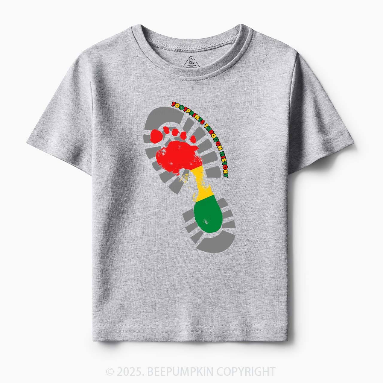 Black History Month Footprint Toddler&Kid's Tees Beepumpkin
