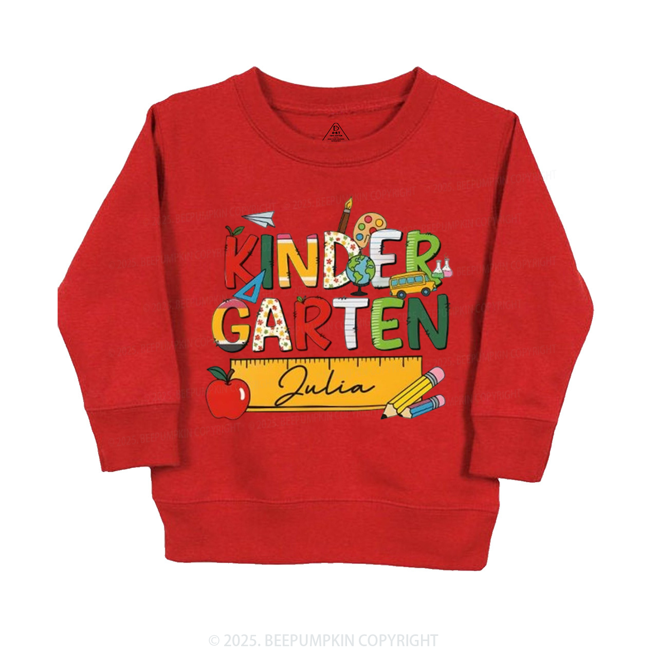 Personalized Kindergarten Name Kid's Sweatshirt