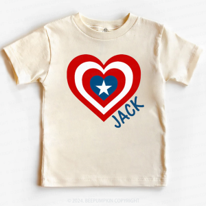 Image of Personalized Super Hero Valentine's Day Toddler&Kids Tees Beepumpkin