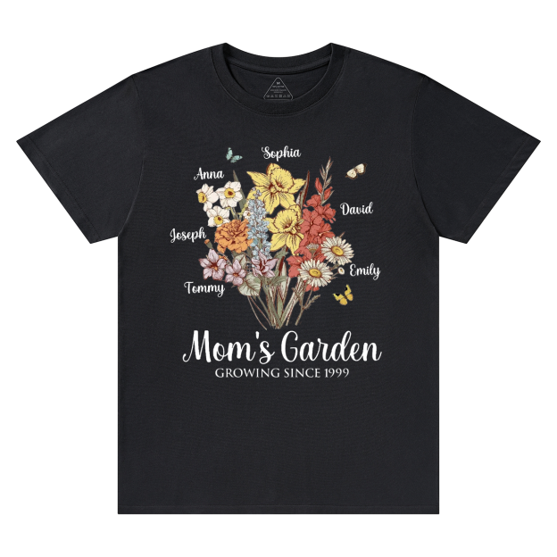 Personalized Mom's Garden T-Shirts
