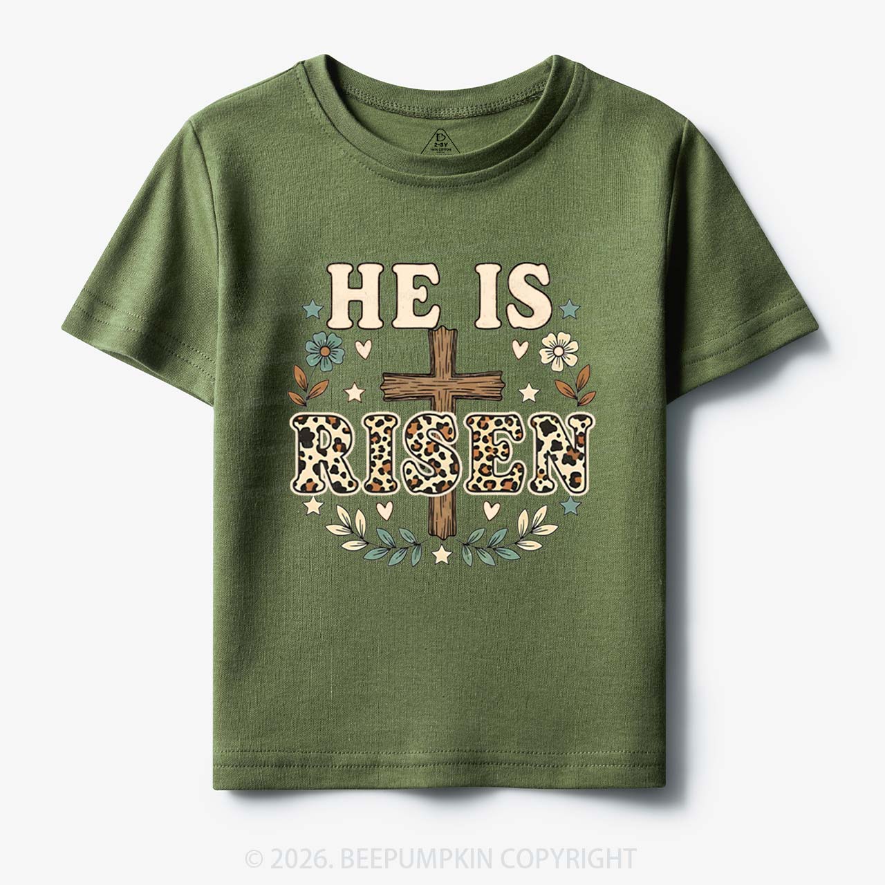 Wild Faith Leopard Cross Toddler&Kids Tees