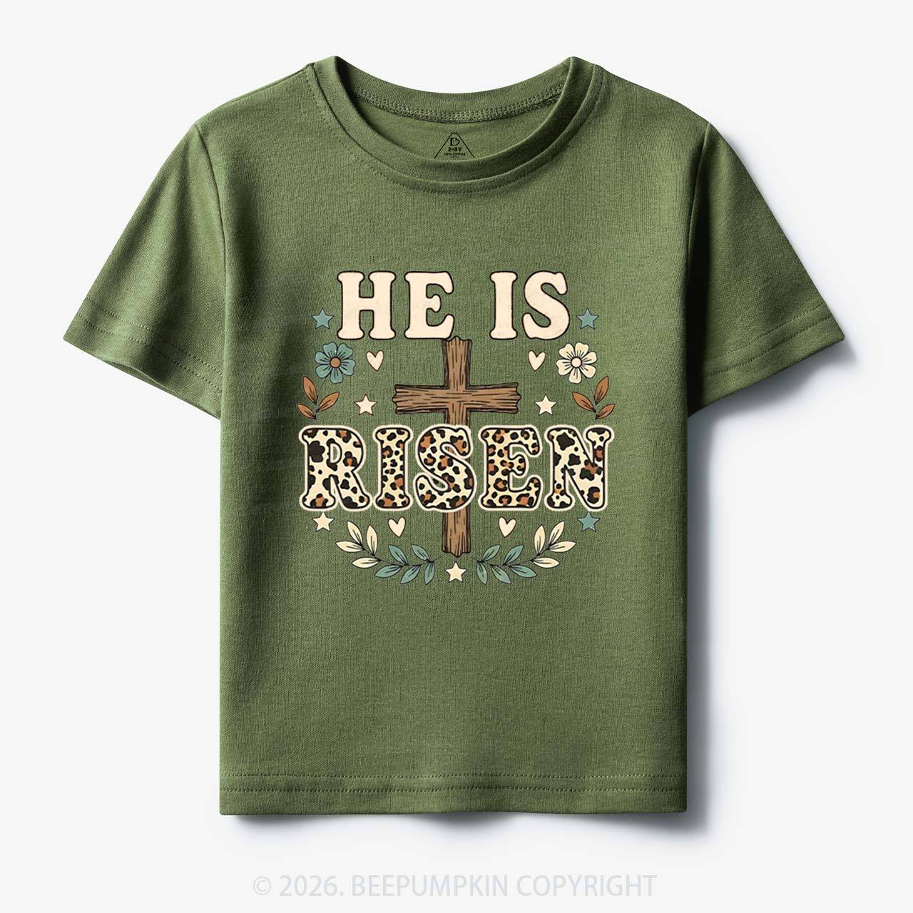Wild Faith Leopard Cross Toddler&Kids Tees