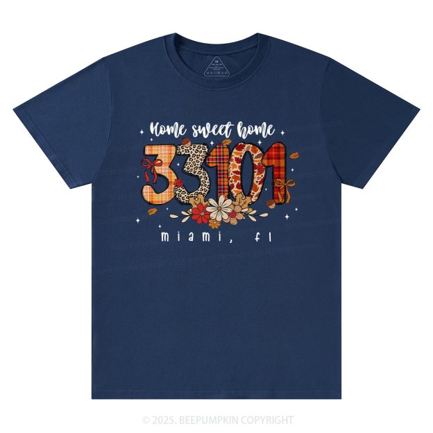 Personalized Fall Zip Code Doodle T-Shirts Beepumpkin