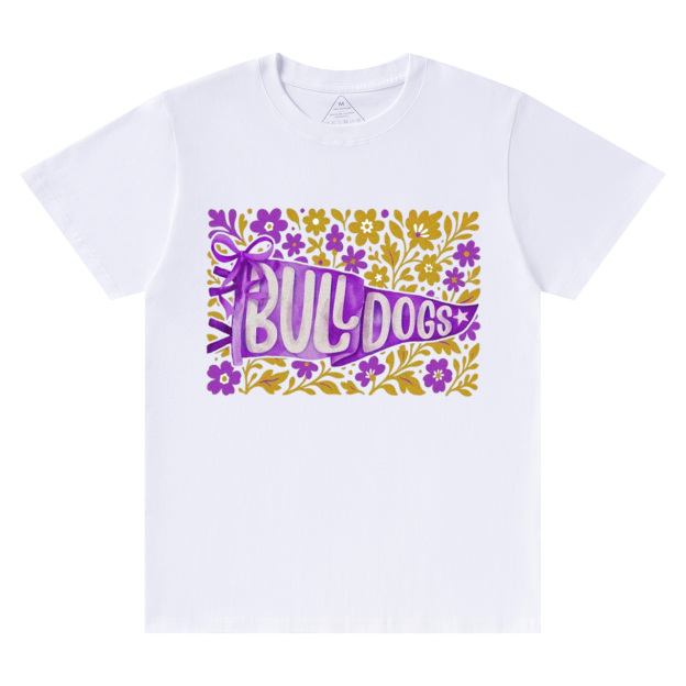 Personalized Team Mascot Watercolor Pennant Flower T-Shirts Beepumpkin