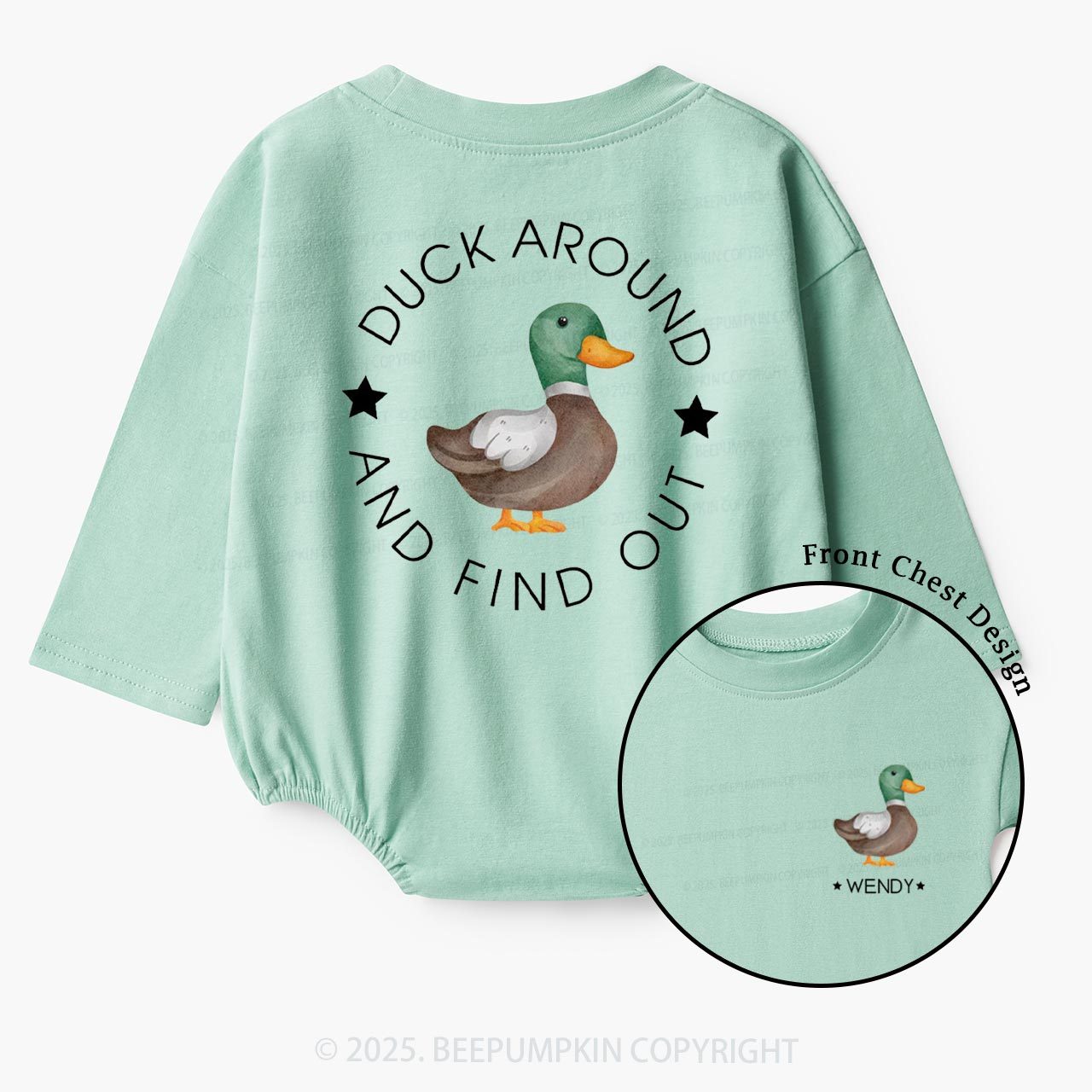 Duck Around and Find Out  Baby Bubble Romper Beepumpkin
