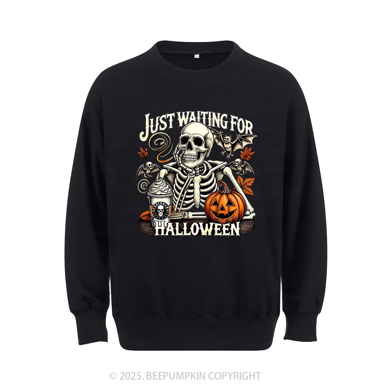 Just Waiting For Halloween Sweatshirt Beepumpkin
