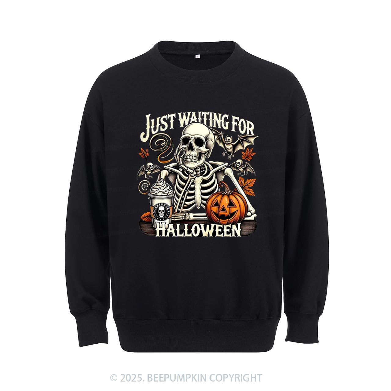 Just Waiting For Halloween Sweatshirt Beepumpkin