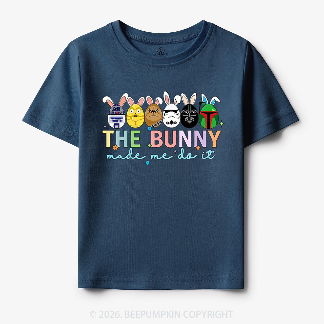 Cute Cartoon Characters Happy Easter Toddler&Kid's Tees Beepumpkin
