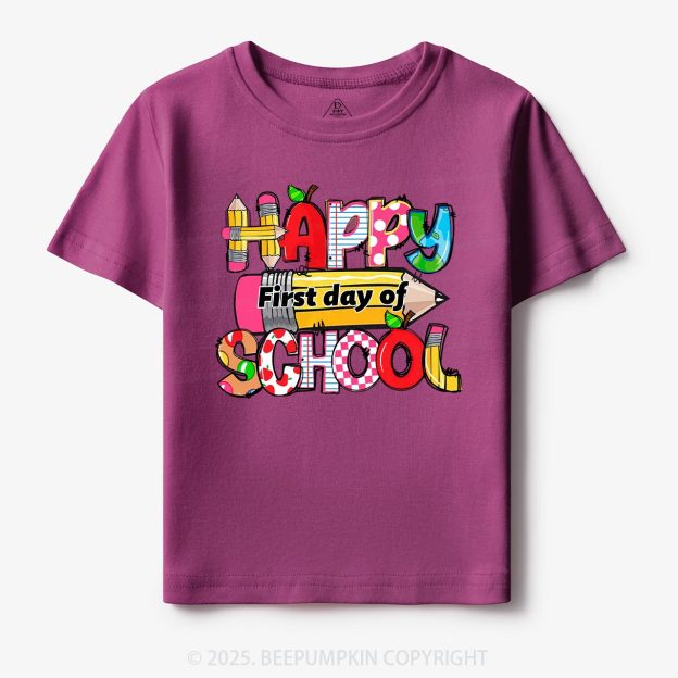 Happy First Day Of School Toddler&Kid's Tees Beepumpkin