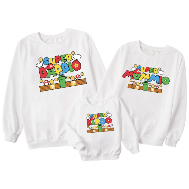 Super Family Game Matching Sweatshirts