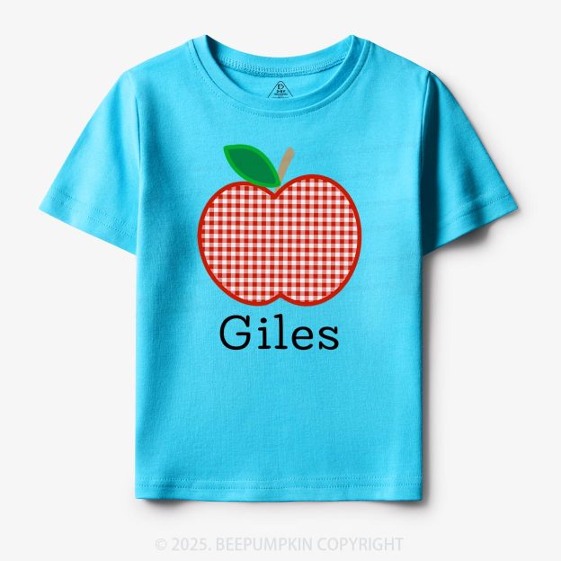 Personalized Red Apple Toddler&Kid's Tees Beepumpkin
