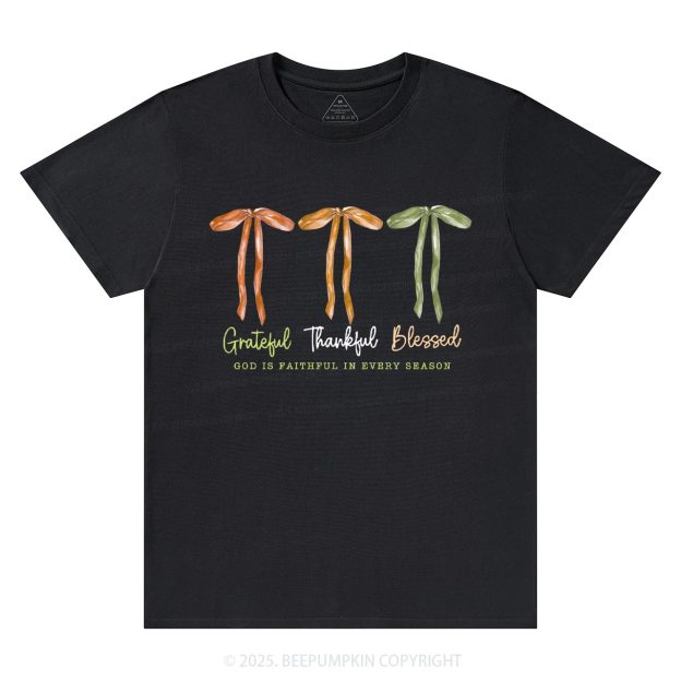 Grateful Thankful Blessed T-Shirts Beepumpkin
