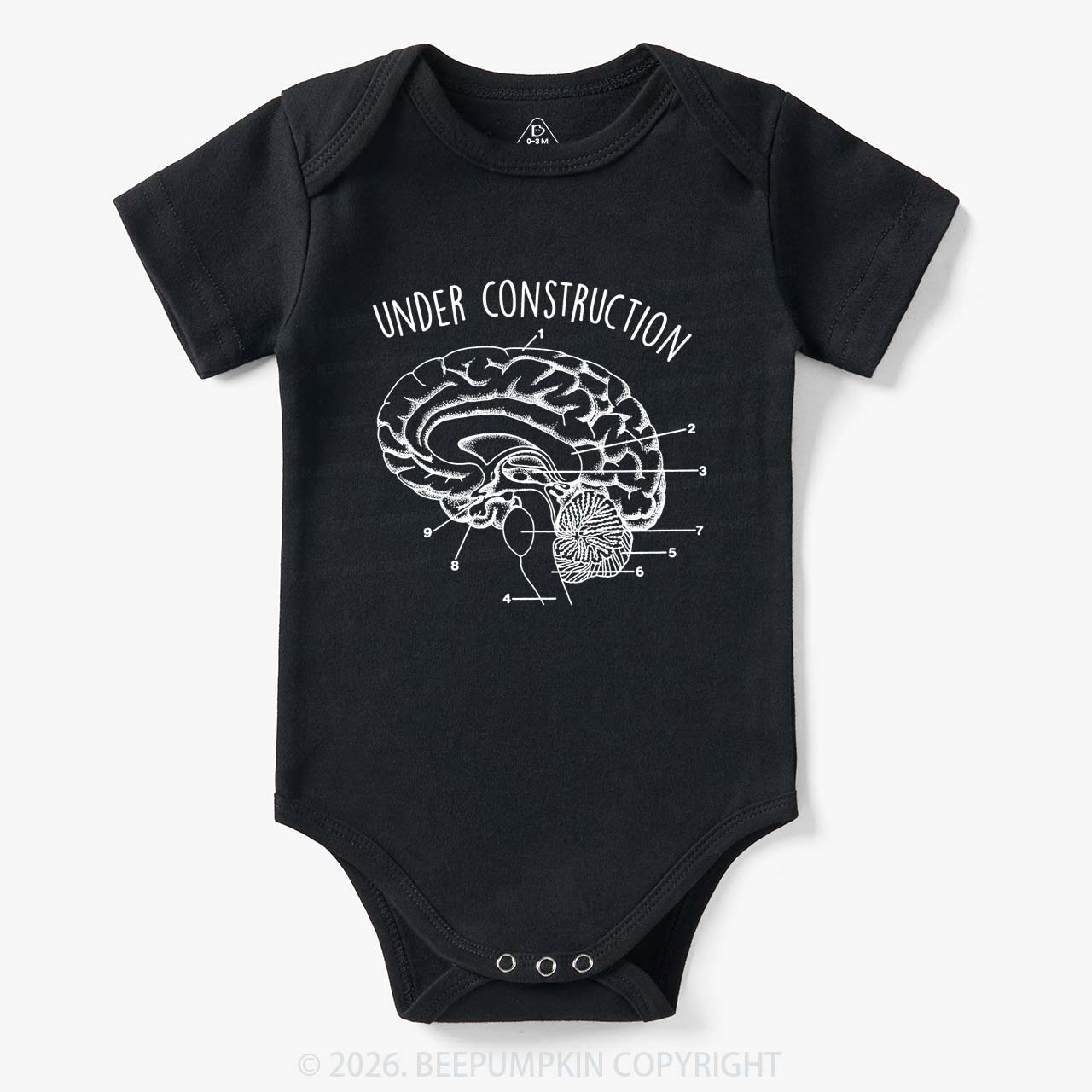 Under Construction Brain Diagram Bodysuit