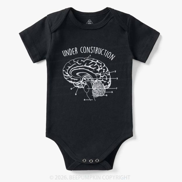 Under Construction Brain Diagram Bodysuit