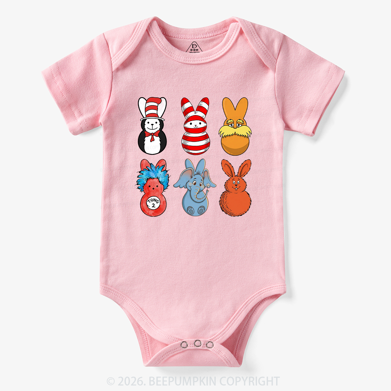 Storybook Bunny Tumbler Baby Bodysuit
