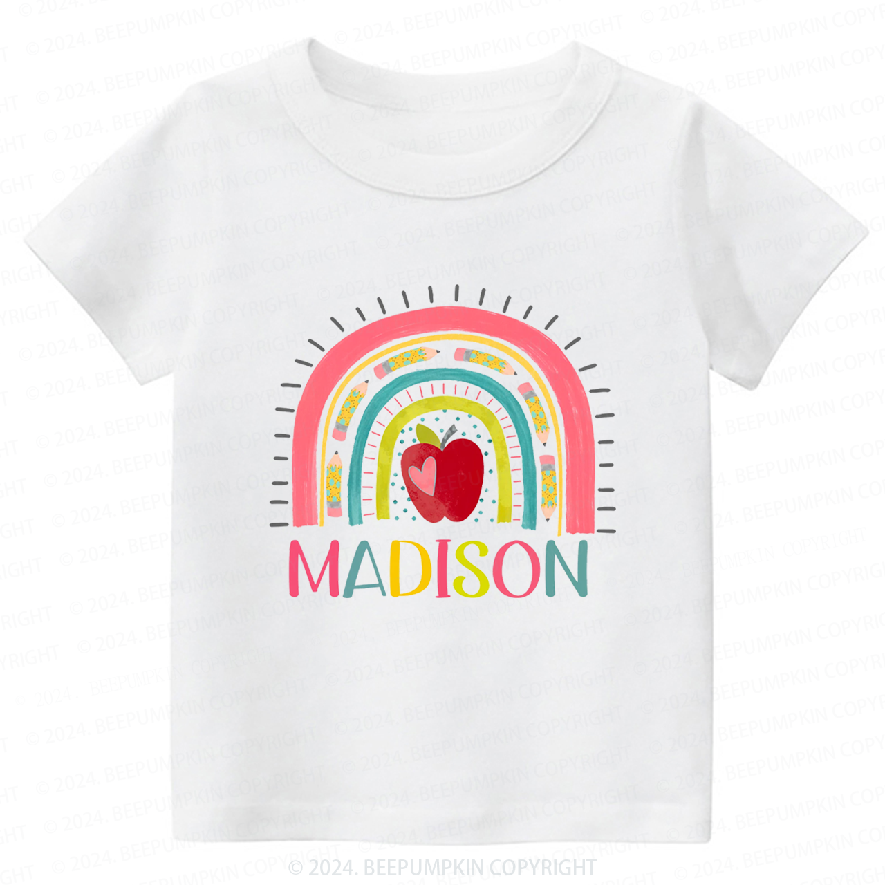 Personalized Rainbow Back To School Shirt 