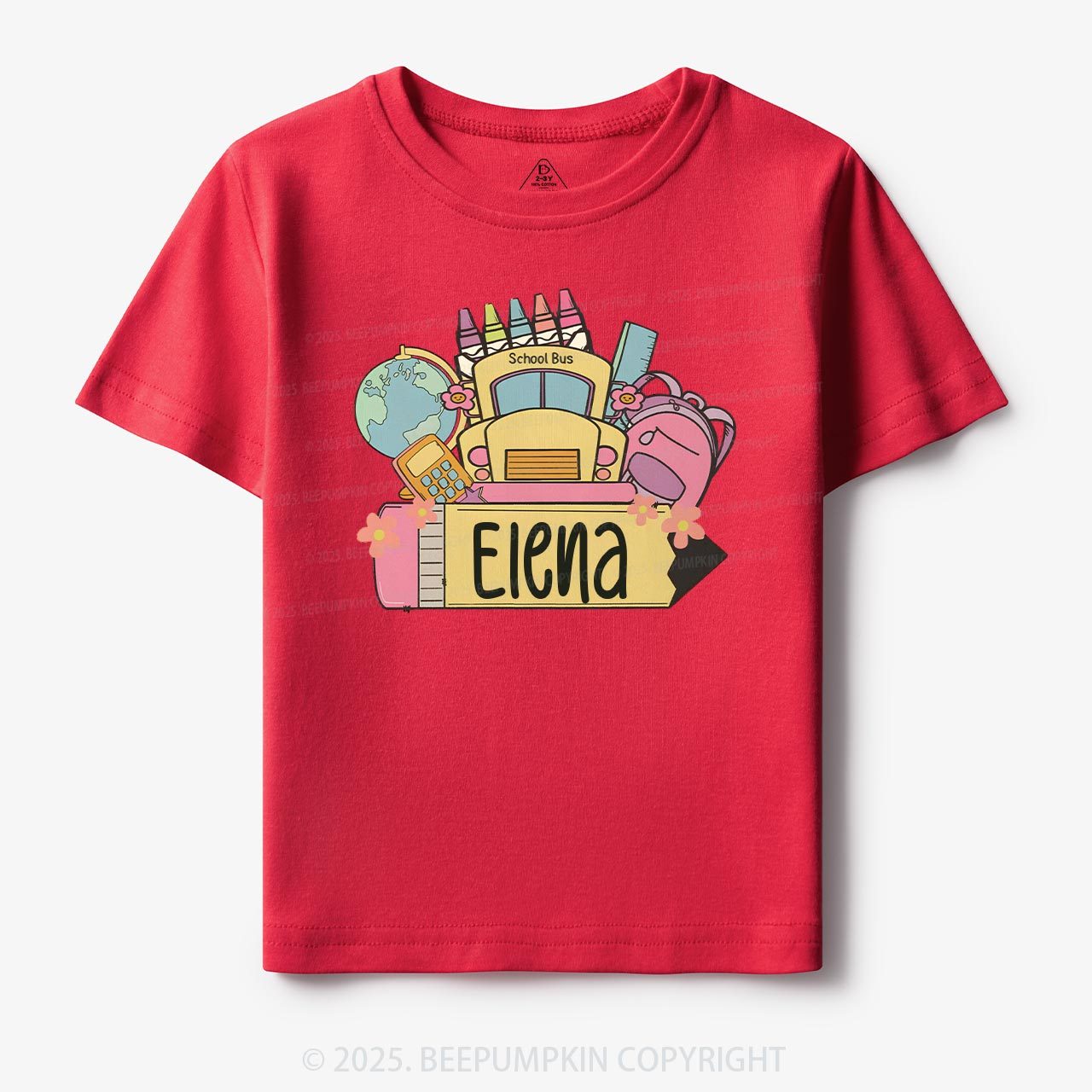 Personalized Back To School Girls Name Toddler&Kid's Tees Beepumpkin 