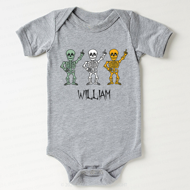Personalized Halloween Skeleton Bodysuit For Baby