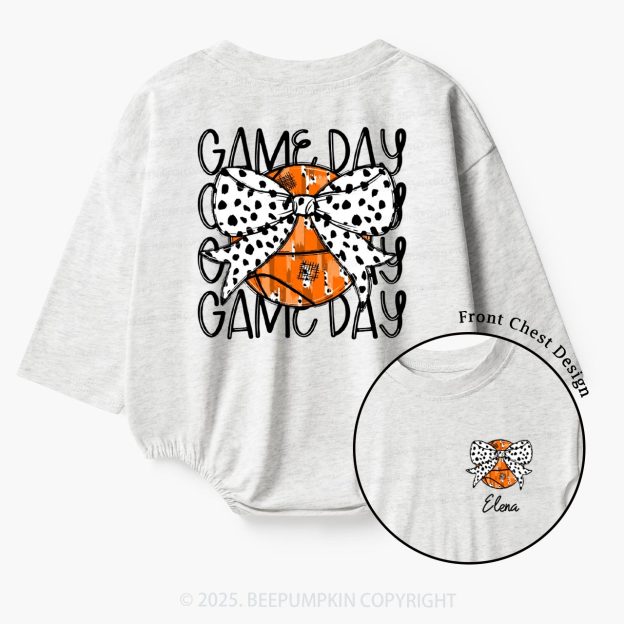 Personalized Game Day Baby Bubble Romper Beepumpkin