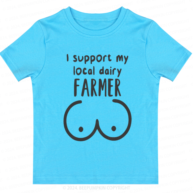 I Support My Local Dairy Toddler&Kids Tees 7