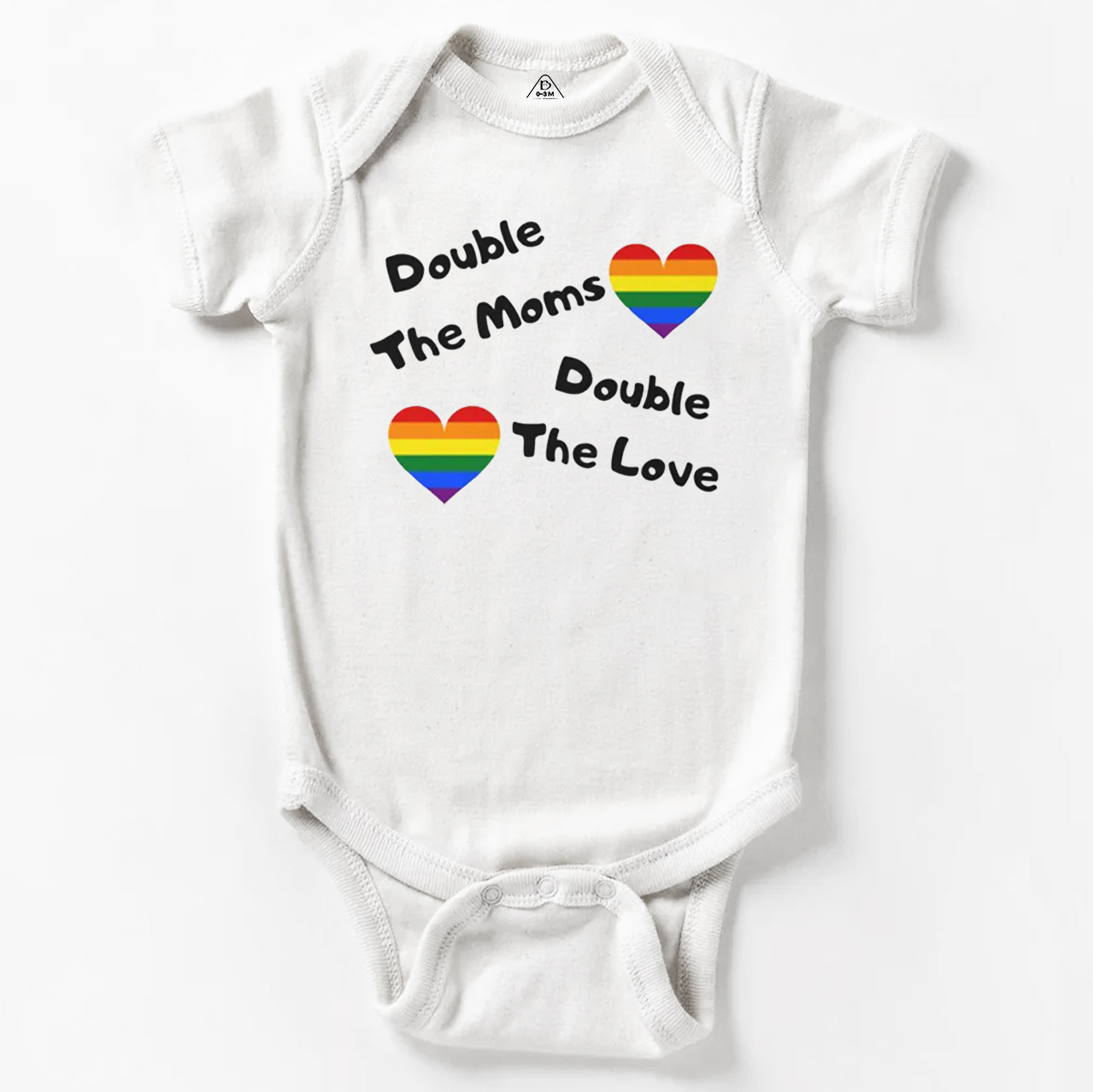 Double The Moms Double The Love LGBTQ Bodysuit Beepumpkin