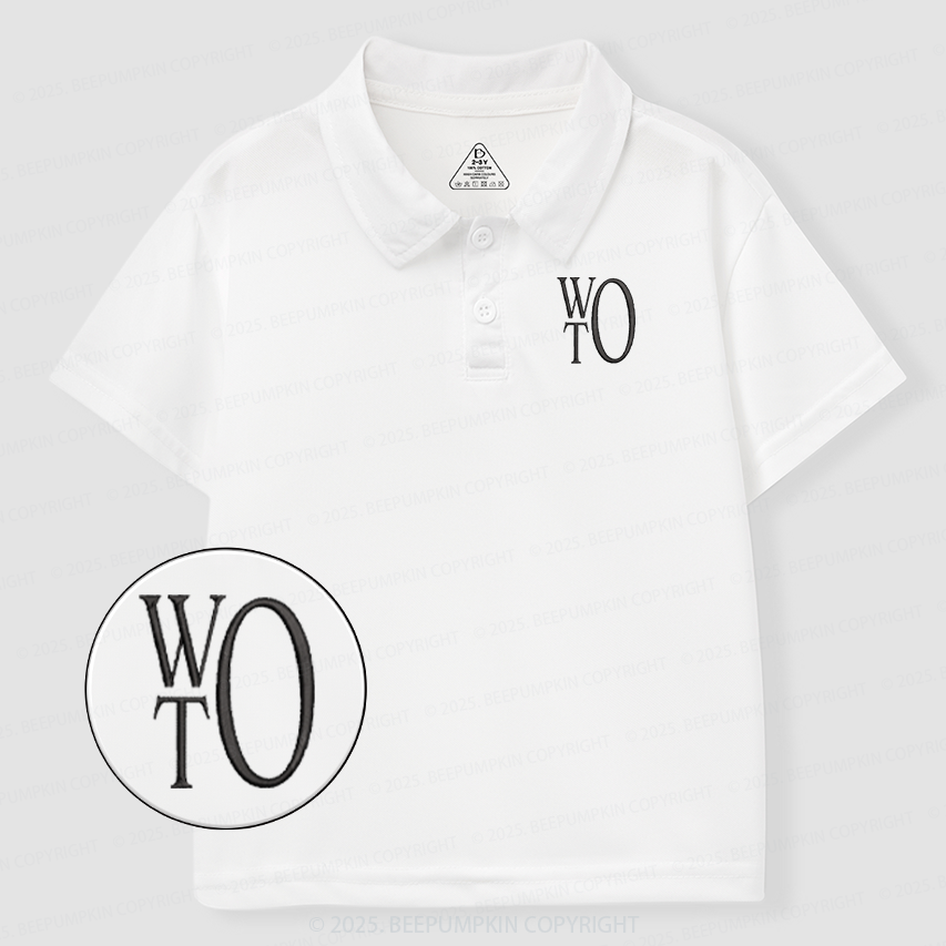 Embroidery Personalized Alphabet Surname Toddler&Kid's Polo Shirt Beepumpkin