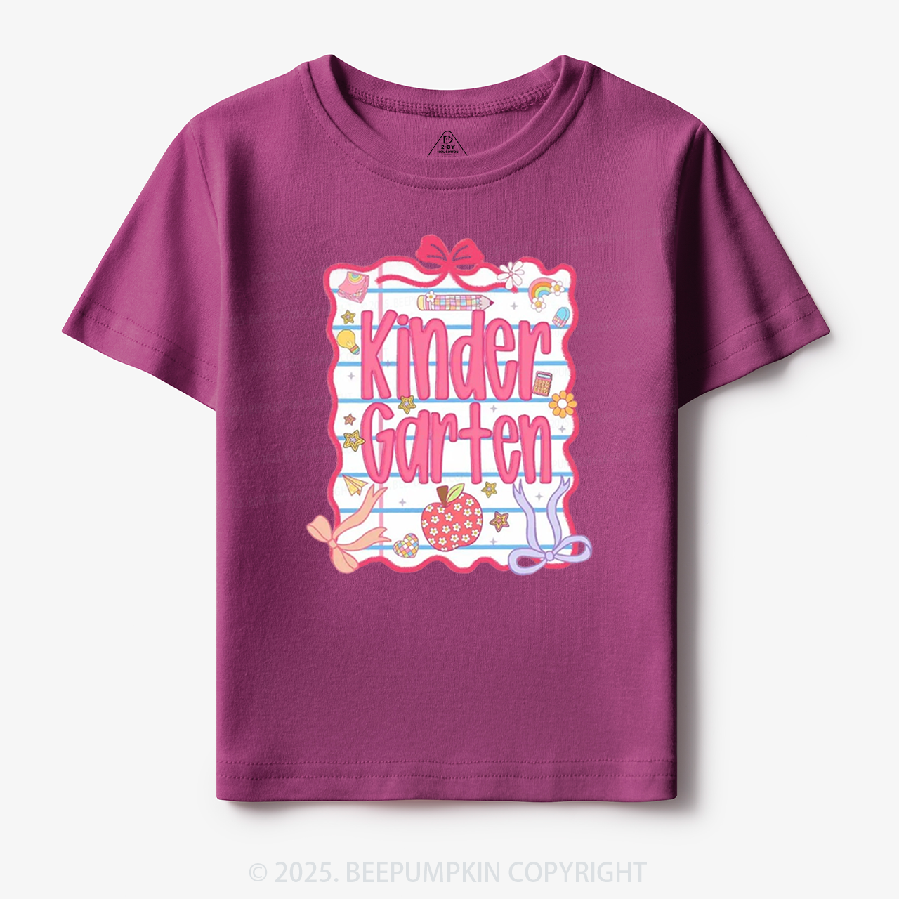 Personalized Pink Bow Grade Toddler&Kid's Tees Beepumpkin