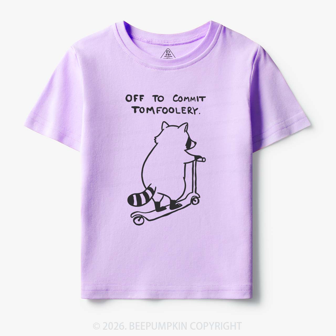 Off To Commit Tom Foolery Silly Raccoon Toddler&Kid's Tees