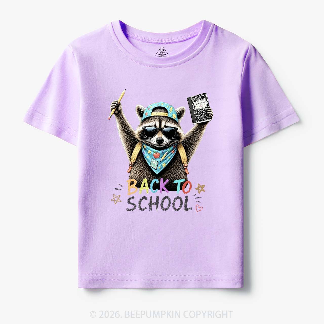 Back to School Raccoon Toddler&Kid's Tees