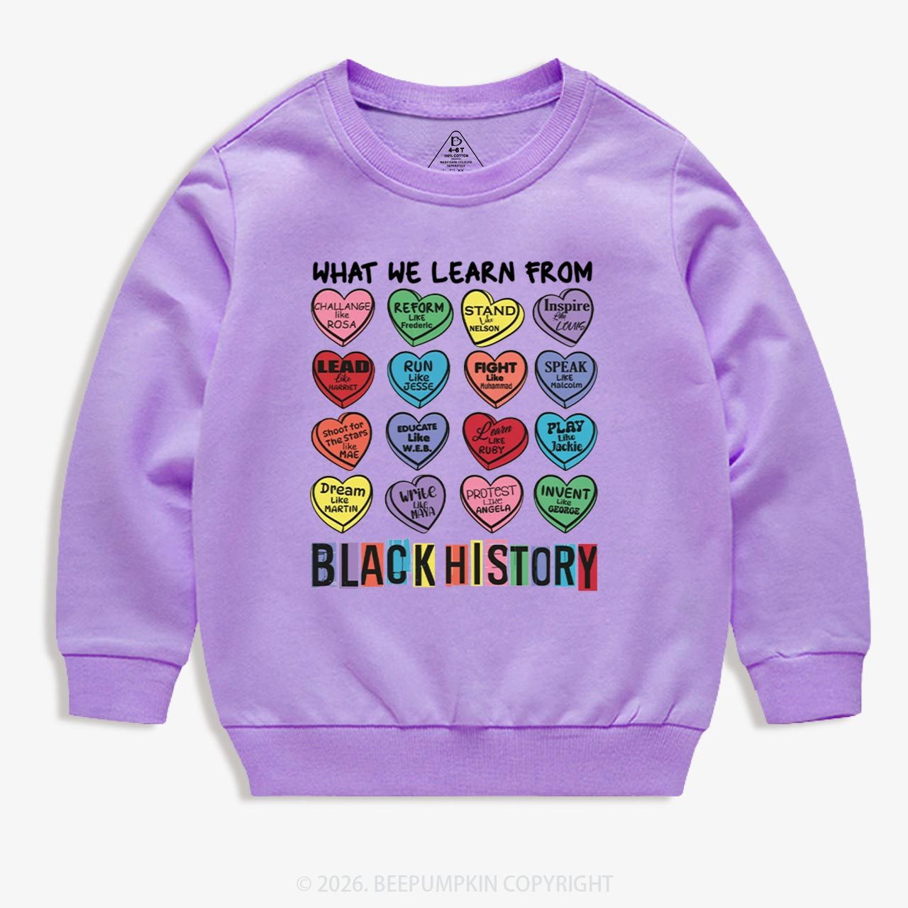 What We Learn From Black History Kid's Sweatshirt