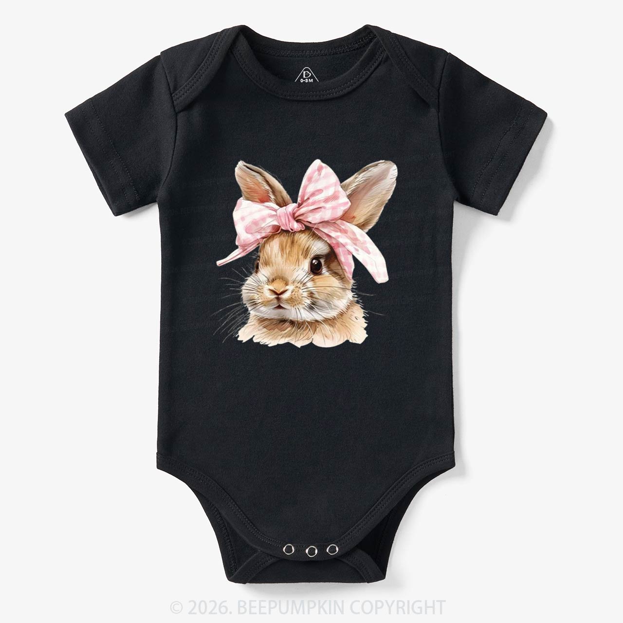 Cute Bunny with Bow Easter Bodysuit