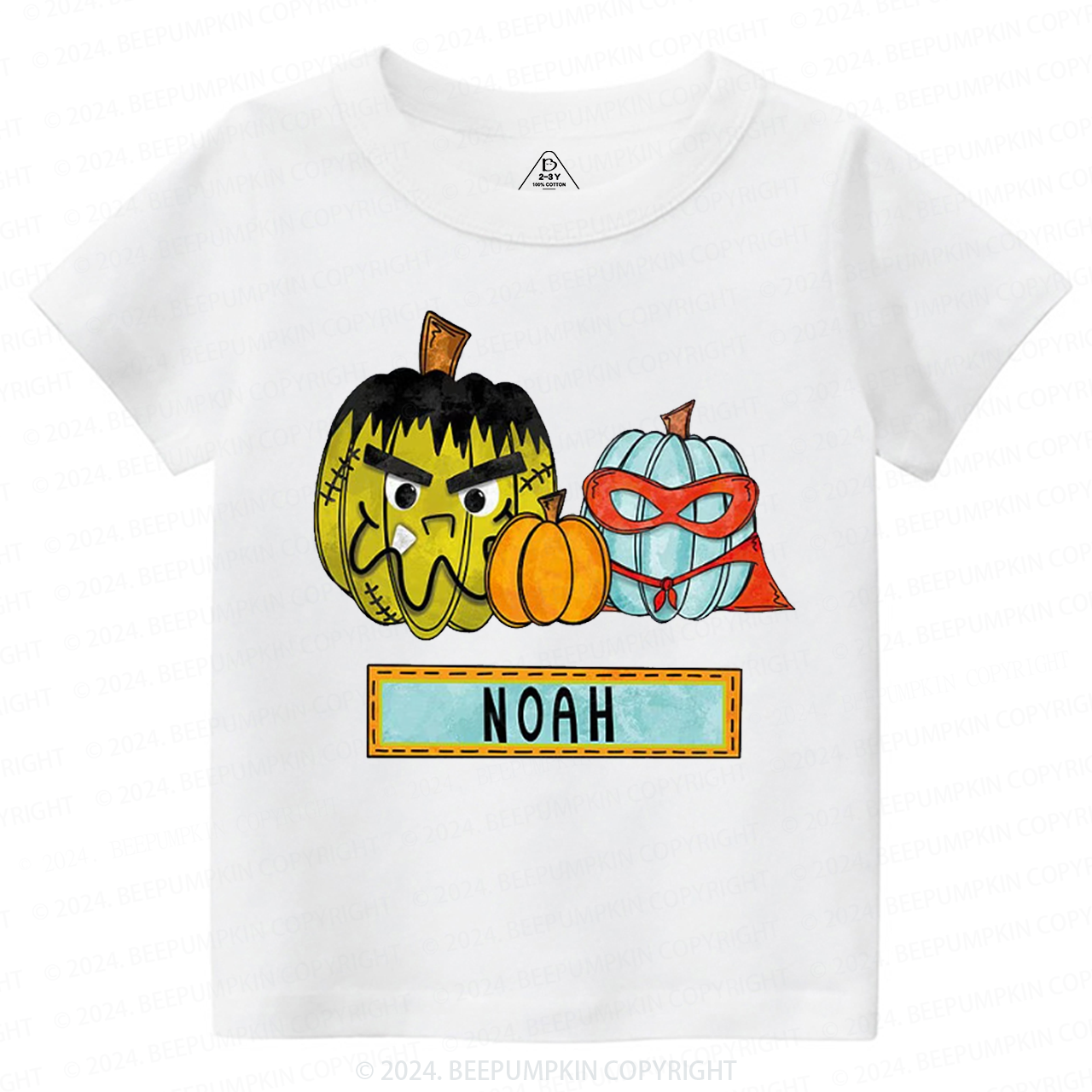 Personalized Cute Pumpkin Toddler&Kids Tees 